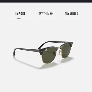 NEW RAY-BAN ClubMaster Frame: Black&Gold Lenses:Green Size: 51 - 21 - 145
